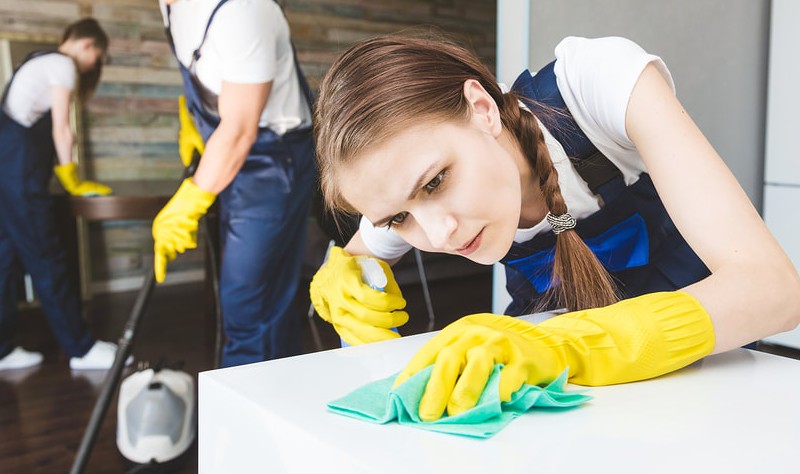 group of young professionals sprucing up a house