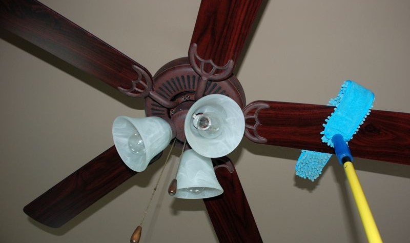 sprucing up a ceiling fan with special tool