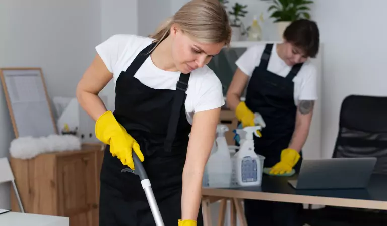 professionals sprucing up a property