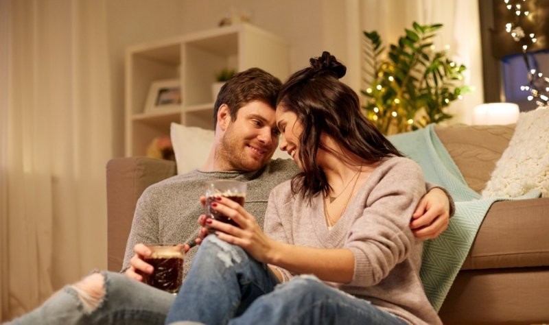 a couple enjoying the valentines evening